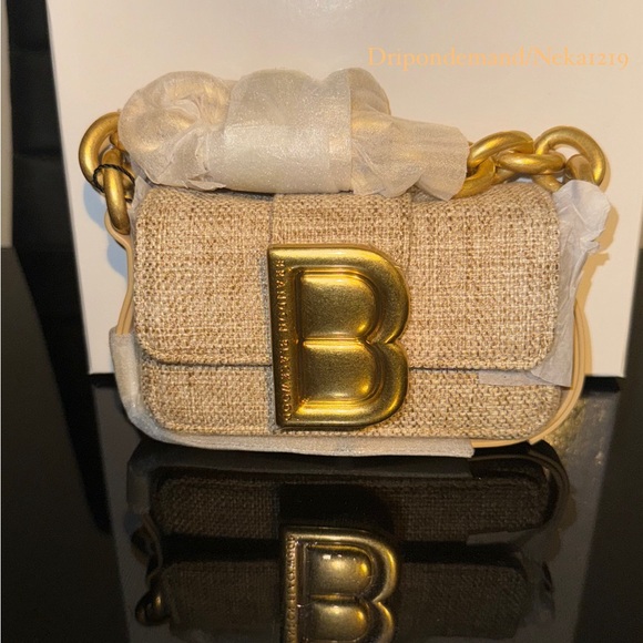 Brandon Blackwood Handbags - Brandon Blackwood Micro Nia Bag- Beige Linen